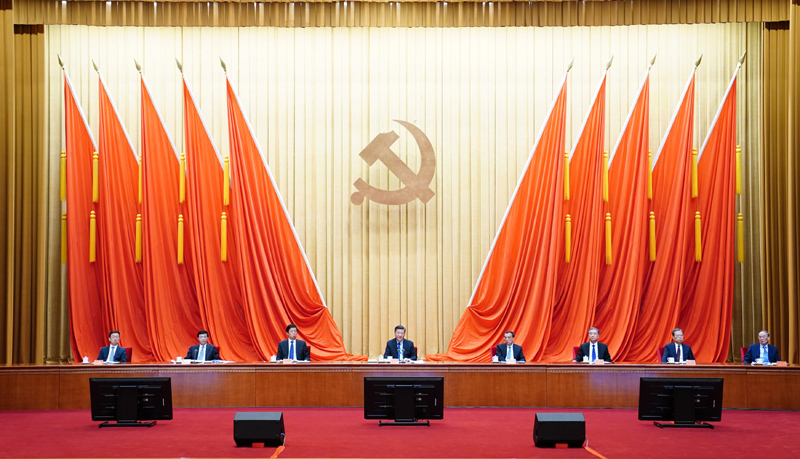 2月20日👩🏿🦲,党史学习教育动员大会在北京召开。中共中央总书记、国家主席、中央军委主席习近平出席会议并发表重要讲话。新华社记者 翟健岚 摄